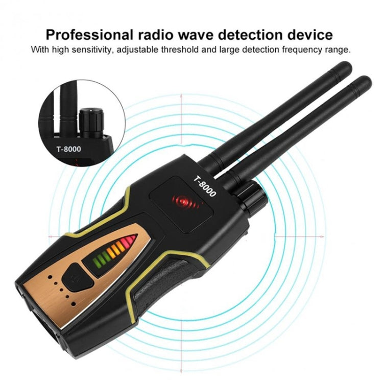 T-8000 RF Signal Detector GSM Audio Finder GPS Scan Detector, T-8000 Silver T-8000 RF Signal Detector GSM Audio Finder GPS Scan Detector, T-8000 Silver